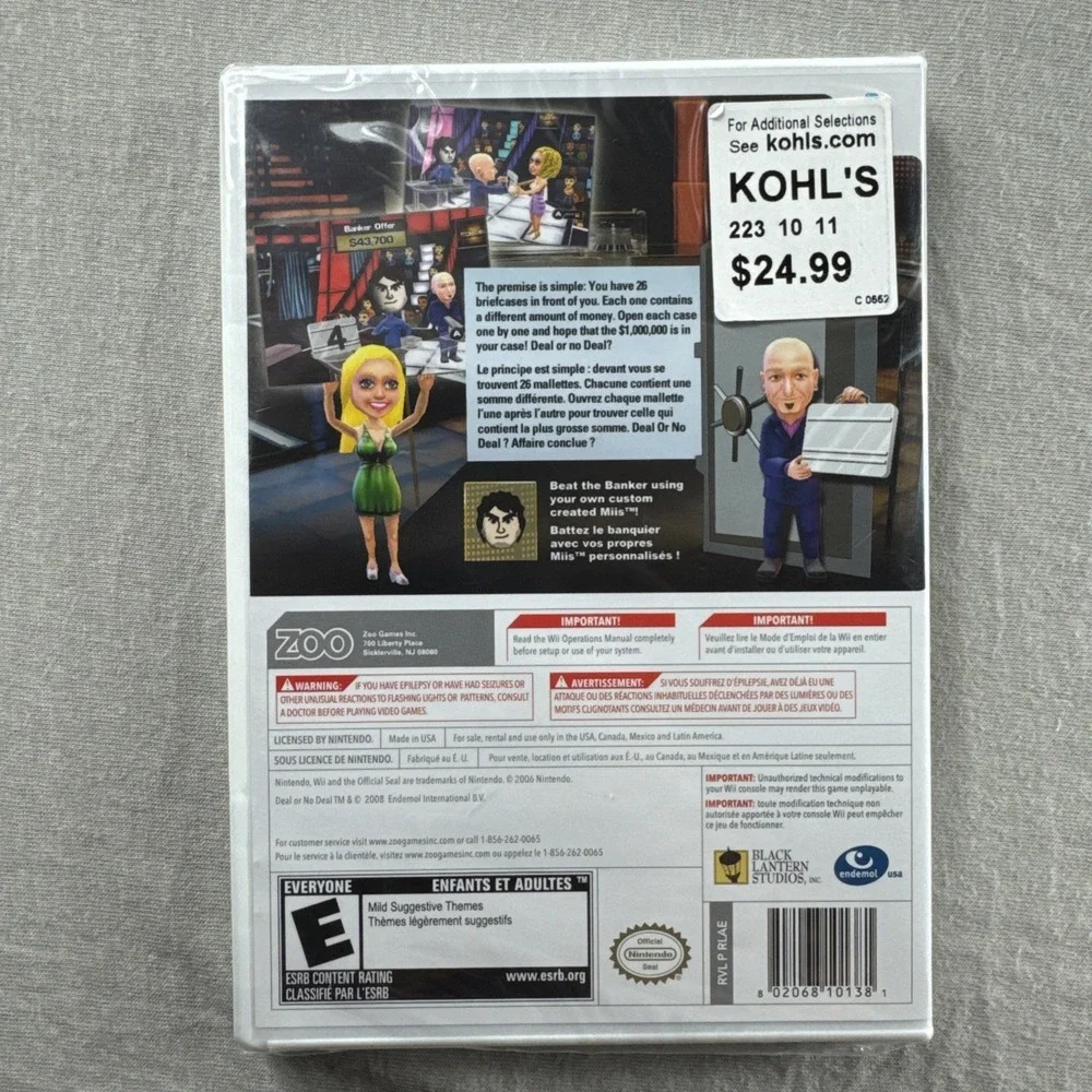 Deal Or No Deal (Nintendo Wii, 2009) Brand New Sealed